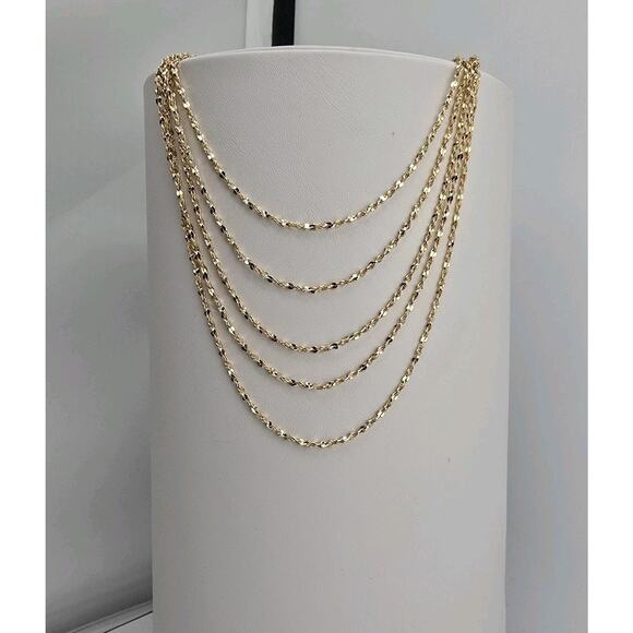 Panacea Gold Plated 5 Strand Necklace 17" L + Extender - Picture 2 of 3